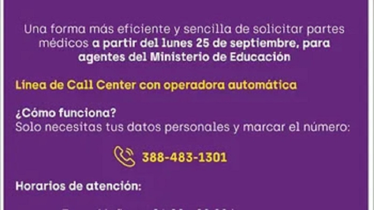L&iacute;nea call center: Nueva Modalidad para pedidos de partes m&eacute;dicos