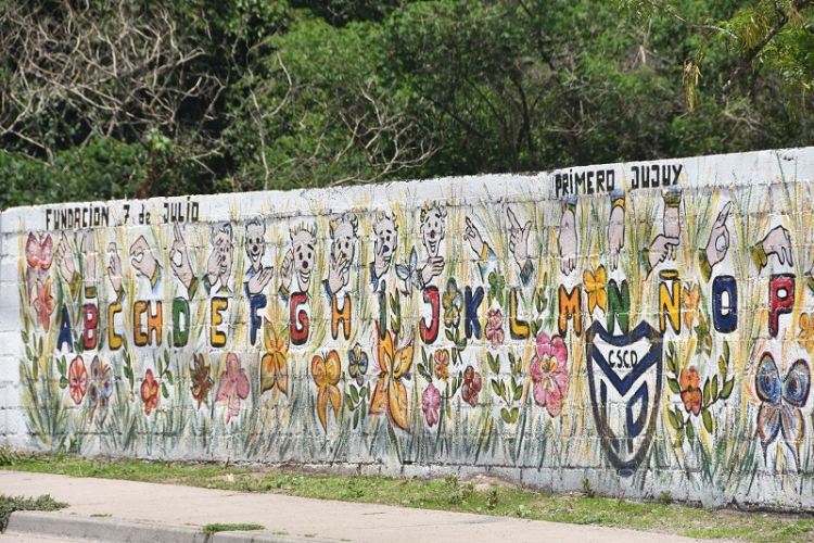 Inauguraron mural inclusivo en el Club Social Deportivo y Cultural Los Perales
