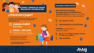 Salud anticip&oacute; las actividades por el d&iacute;a mundial de sensibilizaci&oacute;n frente al autismo