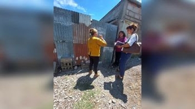 Temporal: Desarrollo Humano hizo relevamientos a familias afectadas en Monterrico