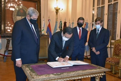 Carlos Haquim recibi&oacute; al embajador de Jap&oacute;n en argentina