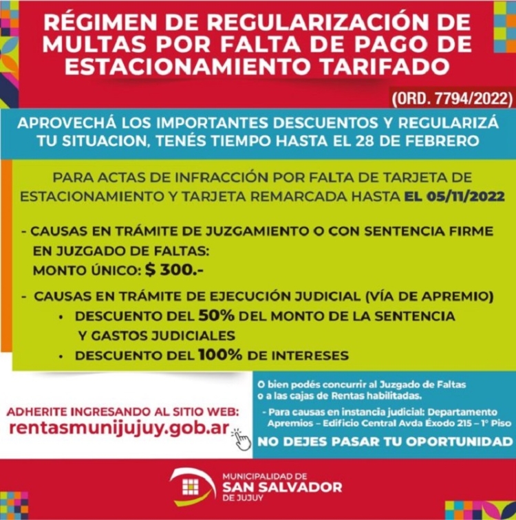 Hasta el 28 de febrero contin&uacute;a la moratoria para multas por estacionamiento