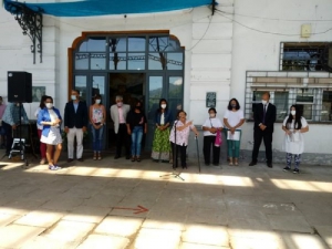 Se realizó la imposición de una placa conmemorativa por el 70° aniversario de la visita de Eva Duarte de Perón