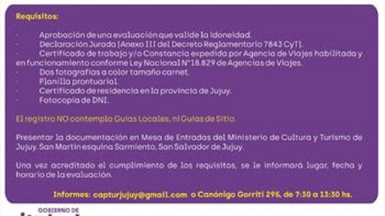 Contin&uacute;a la convocatoria para gu&iacute;as id&oacute;neos