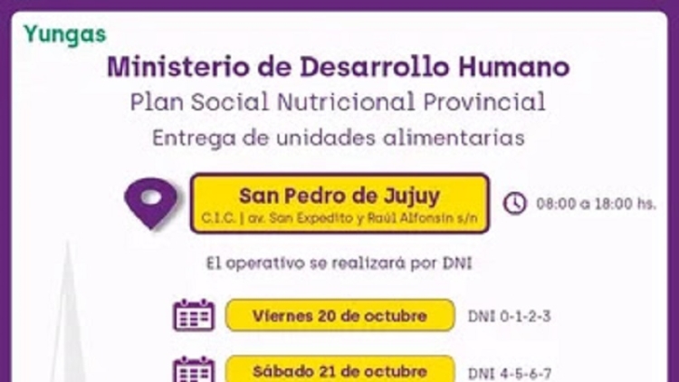 Entregar&aacute;n unidades alimentarias en Valles y Yungas
