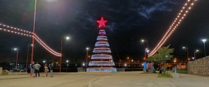 Mega árbol de Navidad en Ciudad Cultural e iluminación en edificios para disfrutar a cielo abierto