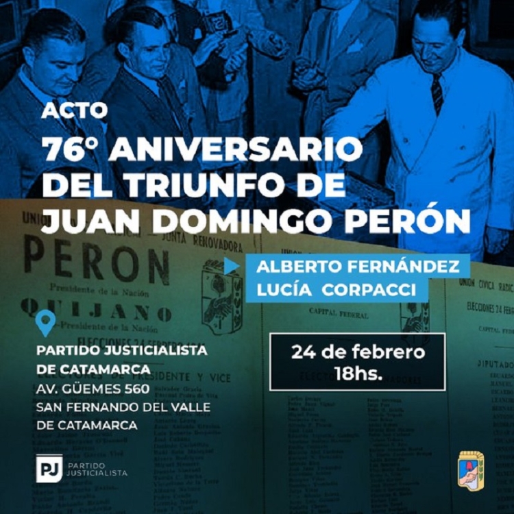 El Presidente participará del acto por el 76° aniversario del primer triunfo de Perón