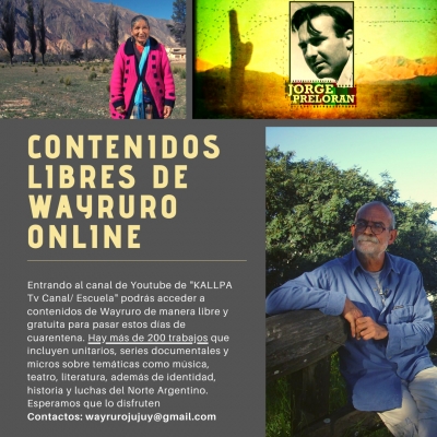 Wayruro pone sus contenidos online para acceder libremente desde nuestras casas.
