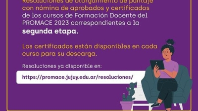 Est&aacute;n disponibles las Resoluciones de acreditaci&oacute;n y certificados de los cursos de Formaci&oacute;n Docente 2023