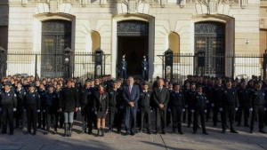 Morales tomó juramento de fidelidad a la bandera nacional a cadetes del Instituto Universitario Provincial de Seguridad