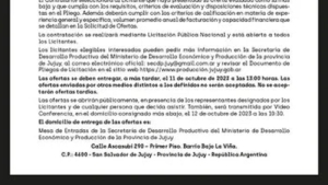 GIRSAR: prorroga para licitaci&oacute;n