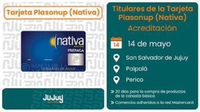 Asistencia Alimentaria: acreditaci&oacute;n de la Tarjeta Plasonup (Nativa)