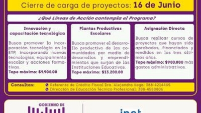 Convocatoria para presentar proyectos de Cr&eacute;dito Fiscal del INET