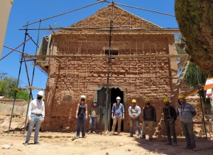 Se realiza el drizado en la iglesia de Uquía: saberes antiguos por el patrimonio