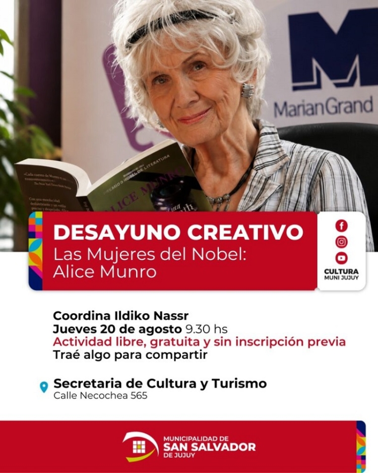 Desayuno Creativo: una invitaci&oacute;n a descubrir la obra de Alice Munro