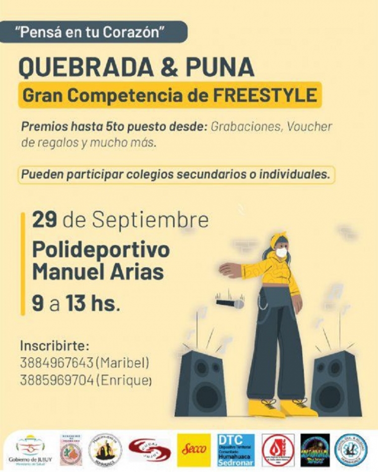 Pens&aacute; en tu coraz&oacute;n: convocan a participar del encuentro de freestyle