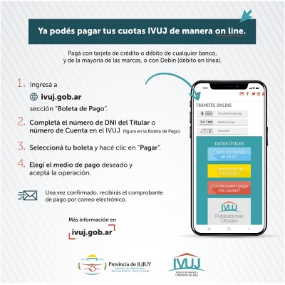 Ahora la cuota del IVUj se puede pagar on line