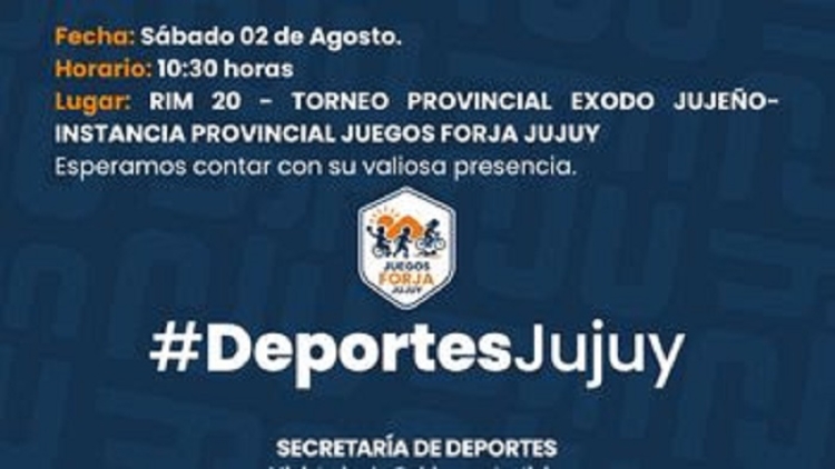 Se vienen los Juegos Forja Jujuy &ndash; Torneo Provincial "&Eacute;xodo Juje&ntilde;o"
