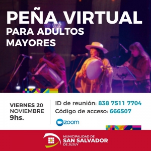 Pe&ntilde;a virtual para adultos mayores