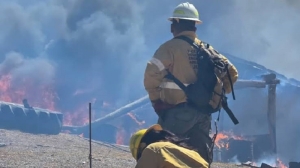 Volc&aacute;n: brigadistas salvaron una vivienda de las llamas y contuvieron el fuego en Chilcayoc