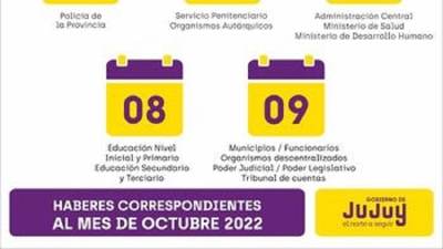 El viernes 4 de noviembre comienza el pago a trabajadores estatales