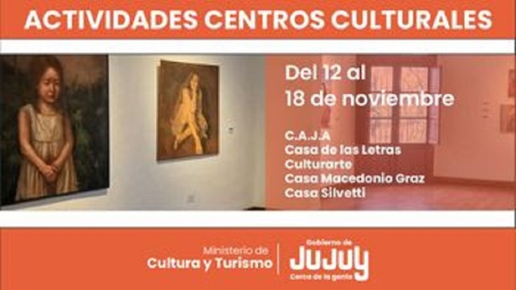 Los centros y espacios culturales con un sin fin de propuestas para la semana del 12 al 18 de noviembre