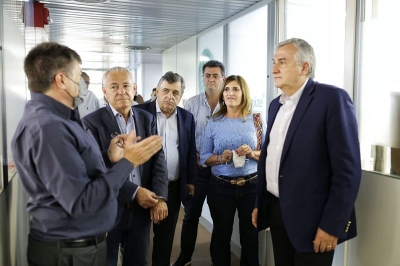 Morales visit&oacute; el Parque Tecnol&oacute;gico del Litoral Centro