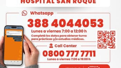 El Hospital San Roque inici&oacute; con la modalidad de turnos por WhatsApp