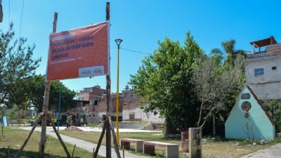 Las obras para la puesta en valor de la plaza 'Am&eacute;ricas Unidas' , est&aacute;n al 80%