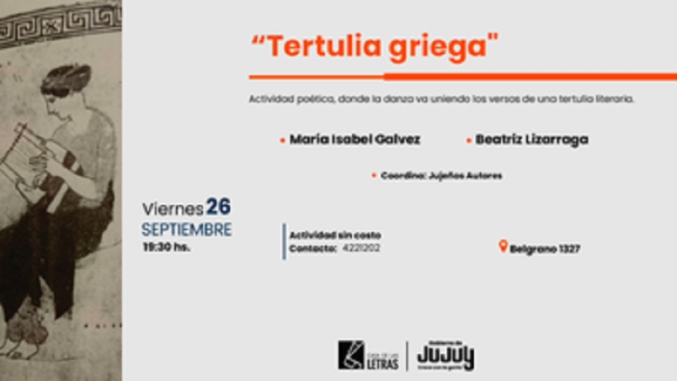 "Tertulia griega" este viernes en Casa de las Letras