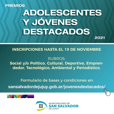 Premios &ldquo;adolescentes y j&oacute;venes destacados&rdquo;