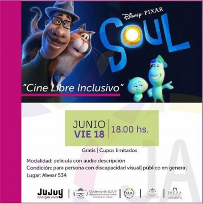 Ciclo de Cine Inclusivo: Se proyectar&aacute; la pel&iacute;cula "Soul" de Pixar