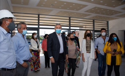Morales verific&oacute; avances de la obra para el Secundario N&deg; 48 de Alto Comedero