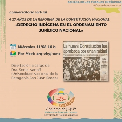 Se realizar&aacute; el conversatorio &laquo;Derecho Ind&iacute;gena en el ordenamiento jur&iacute;dico nacional&raquo;