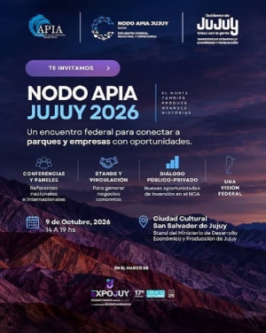 Jujuy ser&aacute; sede del Nodo APIA 2026, un encuentro federal para impulsar el desarrollo industrial y empresarial