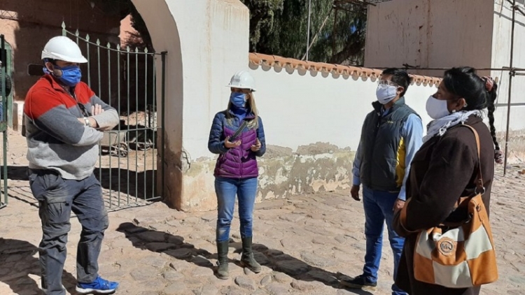 Avanzan a buen ritmo los trabajos de restauraci&oacute;n de la Iglesia de Uqu&iacute;a