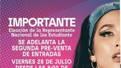 Se adelanta la segunda pre-venta de entradas para la elecci&oacute;n de la representante nacional de los estudiantes