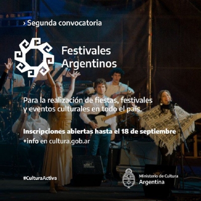 Festivales Argentinos . Cultura: Abren inscripciones para la 2da. Convocatoria