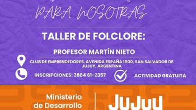Nuevo Encuentro del Programa "Tiempo Para Nosotras": Taller de Folklore