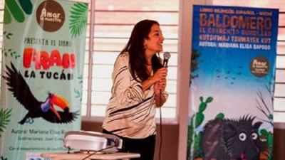 Mariana Raposo present&oacute; su colecci&oacute;n de libros de fauna nativa en la Feria del Libro