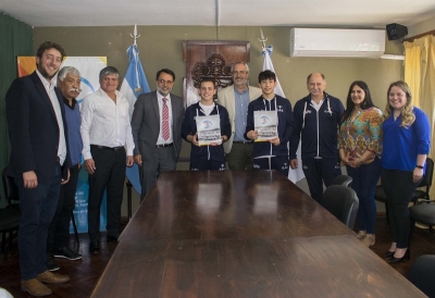 Ediles capitalinos reconocieron el desempe&ntilde;o deportivo de Santiago Ferrari y Adriano Montenovi