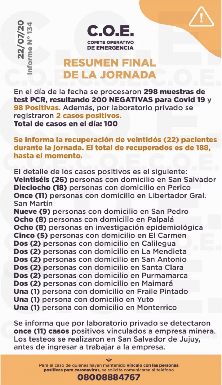INFORME COE N 134