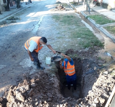 Mega operativo para recambio de redes y reparaciones en el servicio de agua potable en San Pedro