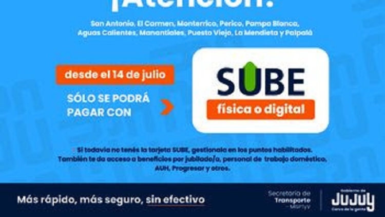SUBE ser&aacute; el &uacute;nico medio de pago para el transporte de colectivos en Valles