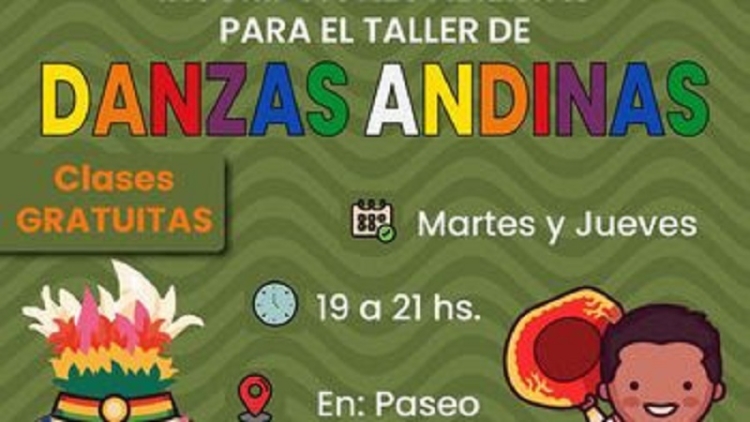 Inscripciones abiertas para el taller de Danzas Andinas