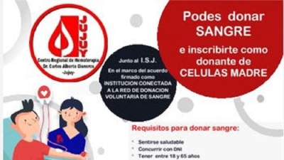 En el D&iacute;a Mundial de la Salud desde el Instituto de Seguros de Jujuy adhiere a una colecta voluntaria de sangre
