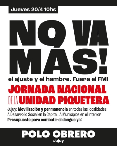 Jornada nacional de lucha de la Unidad Piquetera