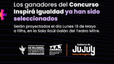 Inspir&aacute; Igualdad: cortos ganadores ser&aacute;n proyectados en el Festival de Cine de las Alturas
