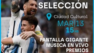 Ciudad Cultural se viste de celeste y blanca para alentar a la Selecci&oacute;n
