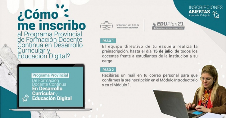 Comenz&oacute; el proceso de inscripci&oacute;n al Programa Provincial en Desarrollo Curricular y Educaci&oacute;n Digital